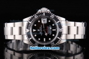 Rolex Submariner Pro-Hunter Oyster Perpetual Automatic Movement ETA Case with Black Dial-Black Bezel and SS Strap