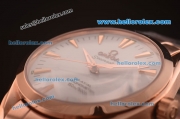 Omega Seamaster Asia 2813 Automatic Full Rose Gold Case with White Dial-ETA Coating