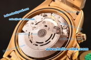Rolex Daytona Swiss Valjoux 7750-SHG Automatic Gold Case/Strap with Black Dial and Diamond Markers