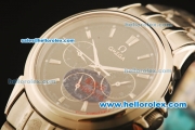 Omega De Ville Automatic Full Steel with Black Dial and Silver Stick Markers