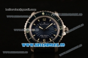 Blancpain Fifty Fathoms Automatic Swiss ETA 2836 Automatic Steel Case with White Stick Markers and Black Nylon Strap