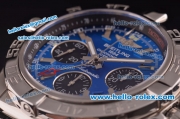 Breitling Chronomat B01 GMT Swiss Valjoux 7750 Automatic Steel Case/Strap with Blue Dial