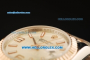 Rolex Datejust Automatic with White Dial and Rose Gold Case -Marking