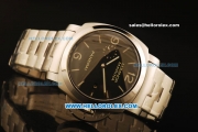 Panerai Luminor Marina PAM 328 Swiss Valjoux 7750 Automatic Steel Case Black Dial with White Stick/Numeral Markers and Steel Strap-1:1 Original