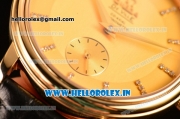 Omega De Ville Co-Axial Swiss ETA 2824 Automatic Yellow Gold Case with Gold Dial and Diamonds Markers