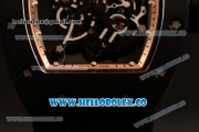 Richard Mille RM 055 Bubba Watson Miyota 9015 Automatic Ceramic Case with Ceramic Bezel Black Rubber Strap and Black Dial