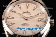 Omega Aqua Terra 150 M Co-Axial Clone Omega 8501 Automatic Steel Case/Bracelet with White Dial and Stick Markers (EF)