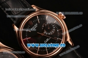 Rolex Cellini Date Asia Automatic Rose Gold Case with Black Dial and Stick Markers (New)