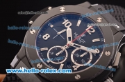 Hublot Big Bang Hub 4100 Ceramic Case/Bezel with Black Dial and Black Rubber Strap - 1:1 Original
