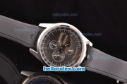 Tag Heuer Mikrogirder 2000 Chronograph Miyota Quartz Steel Case with Chocolate Dial and Black Rubber Strap