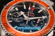 Omega Planet Ocean 600 M Co-Axial Chrono Swiss Valjoux 7750 Automatic Steel Case with Orange Bezel Stick Markers and Black Dial (BP)