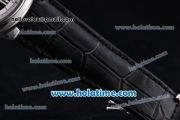 Cartier Ballon Bleu De 45MM Miyota Quartz Steel Case with White Dial and Black Leather Strap