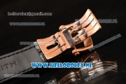 Zenith Chronomaster El Primero Tourbillon Manual Winding Rose Gold Case with Skeleton Dial and Black Leather Strap