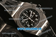 Audemars Piguet Royal Oak Offshore Chronograph Swiss Valjoux 7750 Automatic Movement Steel Case with Black Dial and Black Leather Strap