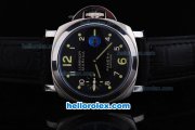 Panerai Luminr Marina Pam 164 Automatic Movement with Black Dial and Black Leather Strap Panerai Luminr Marina Pam 164 Automatic Movement with Black Dial and Black Leather Strap