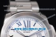 Cartier Calibre de Cartier Asia ST16 Automatic Stainless Steel Case/Bracelet with White Dial and Roman Markers