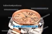 Cartier Calibre De Swiss ETA 2824 Automatic Two Tone Case/Bracelet with Rose Gold Dial and Roman Numeral Markers