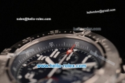 Breitling Avenger Skyland Chrono Swiss Valjoux 7750-SHG Automatic Steel Case with Blue Leather Strap and Blue Dial