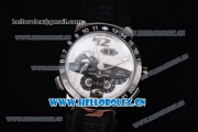 Ulysse Nardin Executive Dual Time & Big Date Asia ST25 Automatic Steel Case White Dial White Markers and Black Rubber Strap