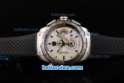 Tag Heuer Grand Carrera Calibre 36 Chronograph Miyota Quartz Swiss Coating Case with Silver Stick Markers and White Dial