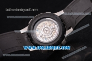 Perrelet Turbine XL Paranoia Asia Automatic Steel Case with Black/White Rotating Dial and PVD Bezel