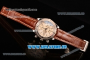 Breitling Chronomat Evolution Swiss Valjoux 7750 Automatic Steel Case with White Dial and Silver Stick Markers (BP)