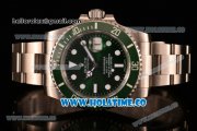 Rolex Submariner Clone Rolex 3135 Automatic Steel Case/Bracelet with Green Dial and White Markers (CF)