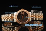 Rolex Datejust Automatic Movement ETA Coating Case with Diamond Bezel and Roman Numerals