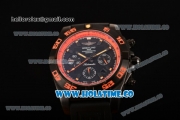 Breitling Chronomat B01 Chrono Swiss Valjoux 7750 Automatic PVD Case with Black Dial and Orange Inner Bezel (GF)