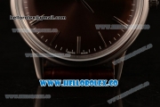 Zenith Vintage Miyota 9015 Automatic Steel Case with Brown Dial and Brown Leather Strap - (AAAF)