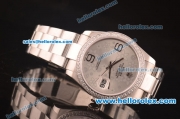 Rolex Datejust Asia 2813 Automatic Full Steel with Diamond Bezel and Illustrated Dial