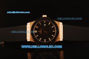 Hublot Classic Fusion Swiss ETA 2824 Automatic Rose Gold Case with PVD Bezel and Black Grid Dial - 1:1 Original