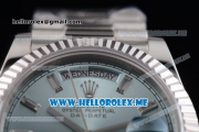 Rolex Day-Date Swiss ETA 2836 Automatic Stainless Steel Case/Bracelet with Blue Dial and Stick Markers (BP)