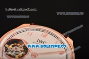 IWC Portuguese Tourbillon Hand-Wound Metropolitan Boutique Edition Swiss Tourbillon Manual Winding Rose Gold Case with White Dial and Arabic Numeral Markers (FT)