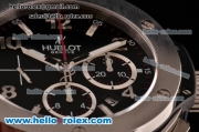 Hublot Big Bang Chrono Clone HUB4100 Automatic Steel Case with Black Rubber Strap Black Dial