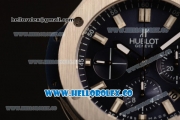 Hublot Big Bang Chrono Swiss Valjoux 7750 Automatic Steel Case with Blue Dial and Blue Rubber Strap (YF)