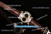 Patek Philippe Grand Complication ST25 Automatic Steel Case with White Dial and Brown Leather Strap - ETA Coating