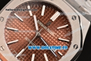 Audemars Piguet Royal Oak 41MM Asia Automatic Full Steel with Stick Markers and Brown Dial