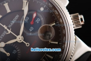 Ulysse Nardin Maxi Marine Swiss Valjoux 7750 Automatic Movement Brown Dial with Brown Rubber Strap