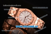 Audemars Piguet Royal Oak 33MM Miyota Quartz Rose Gold Case/Bracelet with White Dial and Stick Markers (EF)