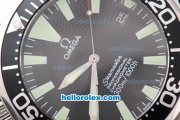 Omega Seamaster Professional Chronometer Swiss ETA 2824 Automatic Movement Black Dial with Green Stick Marker and SSband
