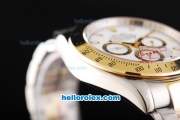 Rolex Daytona II Automatic Movement Two Tone with Stick Markers and White Dial