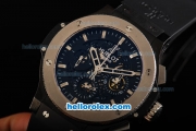 Hublot Big Bang Aero Bang Swiss Valjoux 7750 Automatic Movement PVD Case with Titanium Bezel and Black Dial