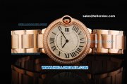 Cartier Ballon Bleu de Cartier Swiss Quartz Movement Full Rose Gold with Diamond Bezel-Medium Size Cartier Ballon Bleu de Cartier Swiss Quartz Movement Full Rose Gold with Diamond Bezel-Medium Size