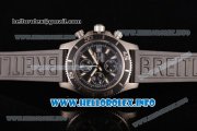 Breitling Superocean Chronograph II Chronograph Swiss Valjoux 7750 Automatic Steel Case with Black Dial Black Rubber Strap and Stick Markers