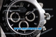 Rolex Daytona Swiss Valjoux 7750 Automatic Stainless Steel Case/Bracelet with Black Dial and Stick Markers Black Subdials