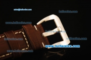 Panerai Radiomir Swiss ETA 6497 Manual Winding Steel Case with Black Dial and Brown Leather Strap-1:1 Original