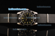 Rolex Submariner Swiss ETA 2836 Automatic Movement Black Dial with Yellow Markers and Black Bezel