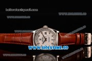 Rolex Day-Date Asia 2813/Swiss ETA 2836/Clone Rolex 3135 Automatic Steel Case with White Dial and Diamonds Markers (BP)