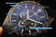 Tag Heuer Grand Carrera Calibre 36 Chronograph Quartz Movement PVD Case with Black Rubber Strap